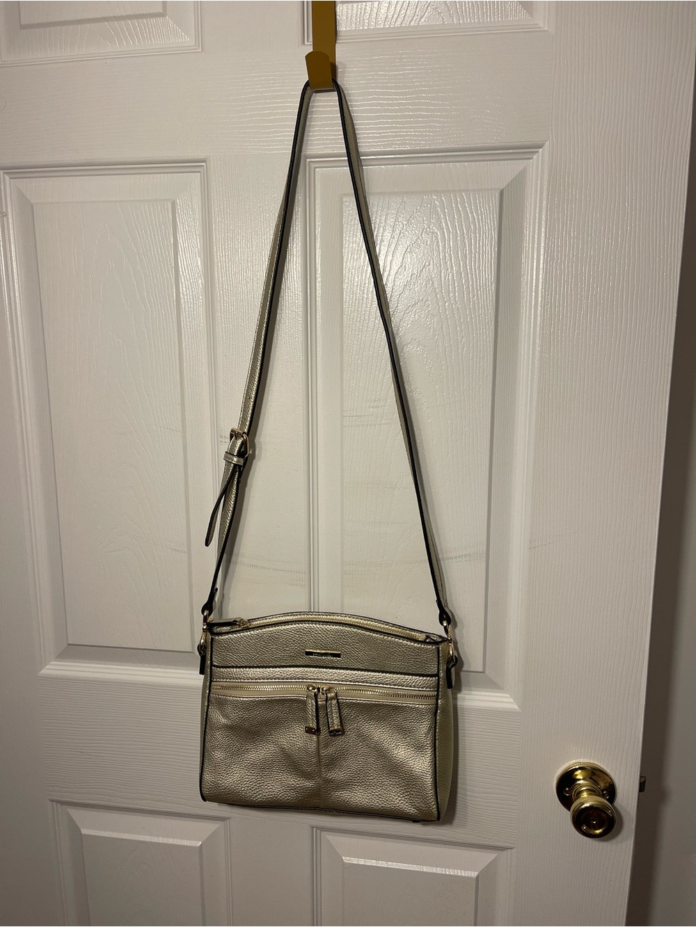 Simply Noelle Metallic Gold Crossbody Bag